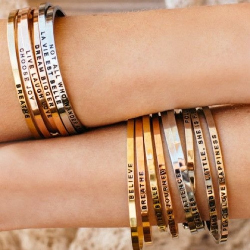 Dainty bracelet bangles-ROSE GOLD